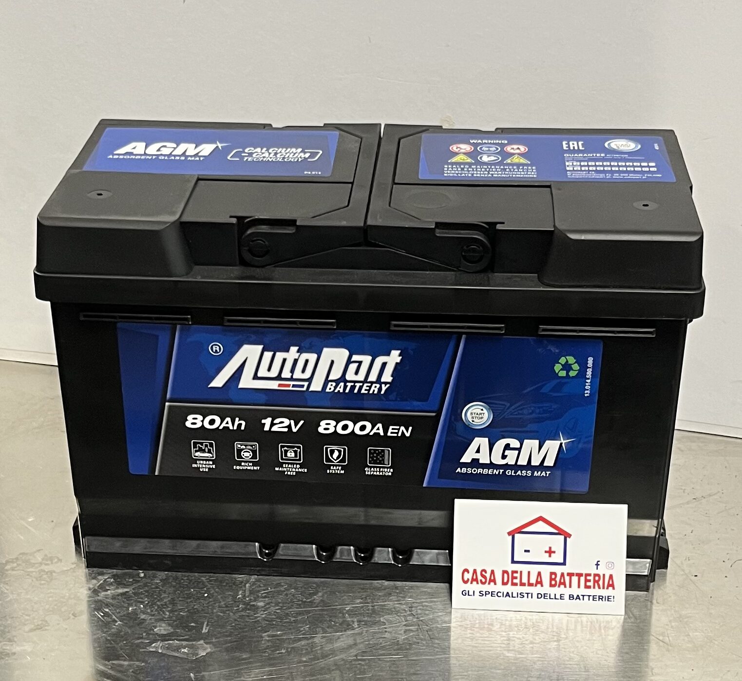 Batteria 80Ah L4 dx AGM Autopart