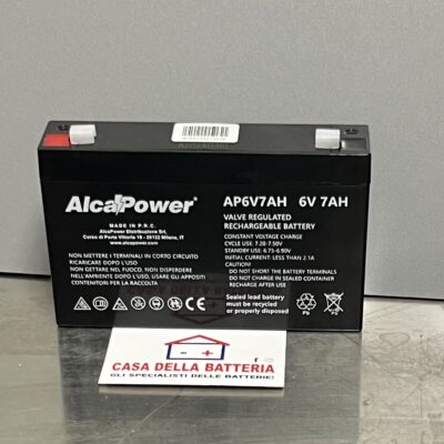 Batteria al piombo AGM 6v 7Ah