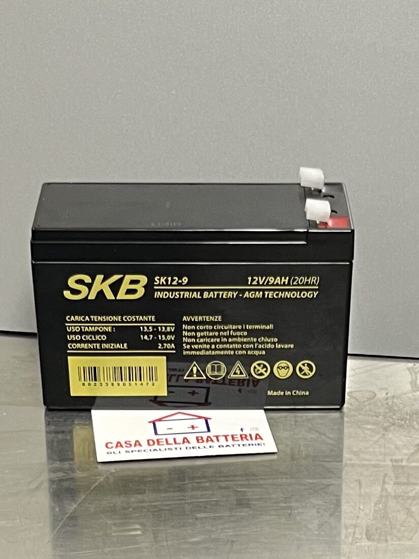 Batteria al piombo AGM 12v 9Ah